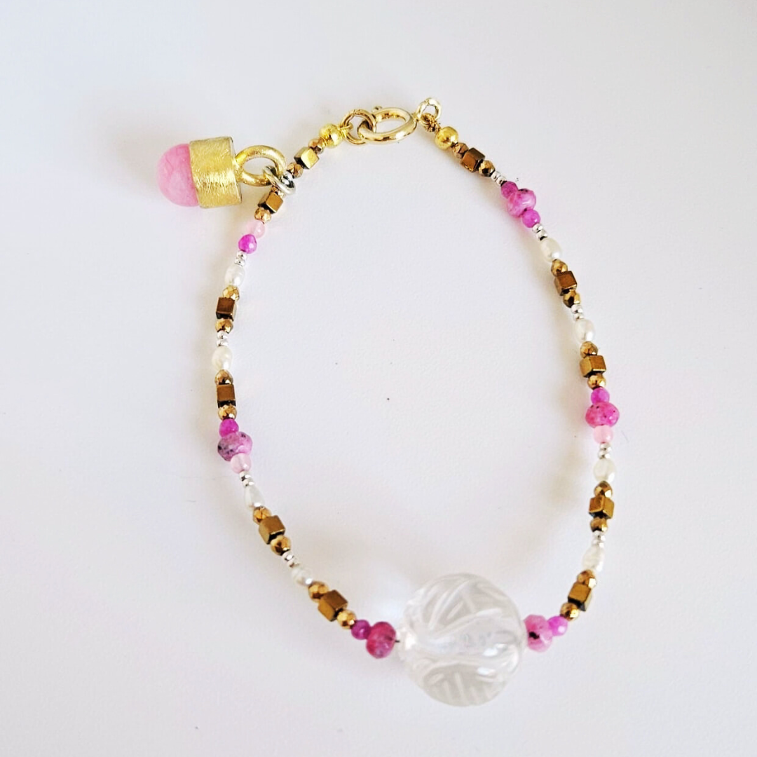 Clarity Forge – Crystal & Agate Bracelet