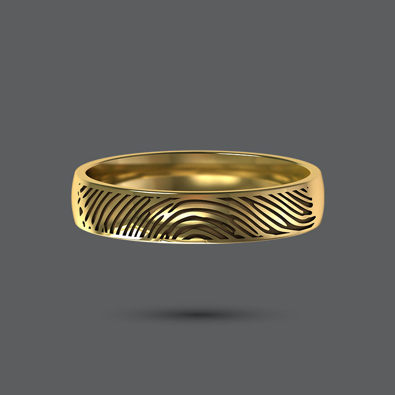 Comfort Fit Fingerprint Ring