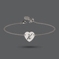 Heart Initial Bracelet