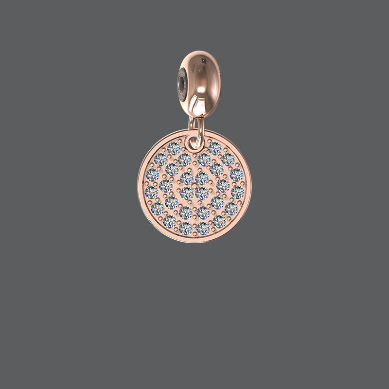 Petite Diamond Disc Charm