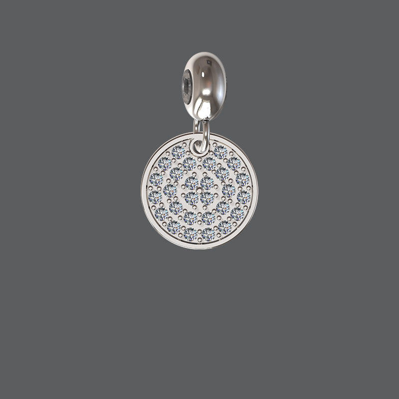 Petite Diamond Disc Charm