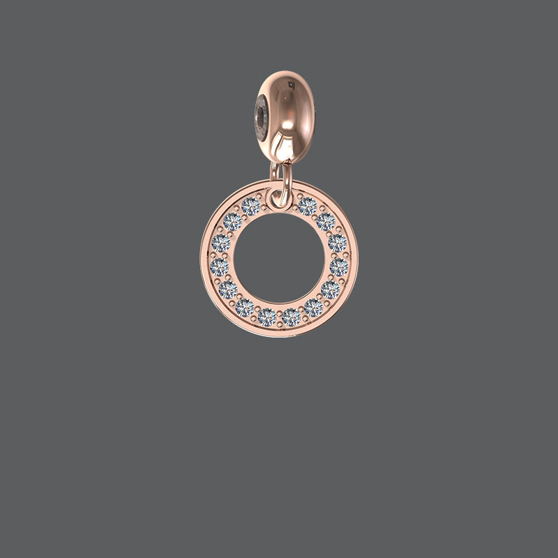 Petite Diamond Cirlce Charm