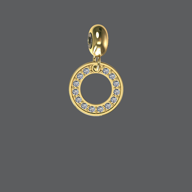 Petite Diamond Cirlce Charm