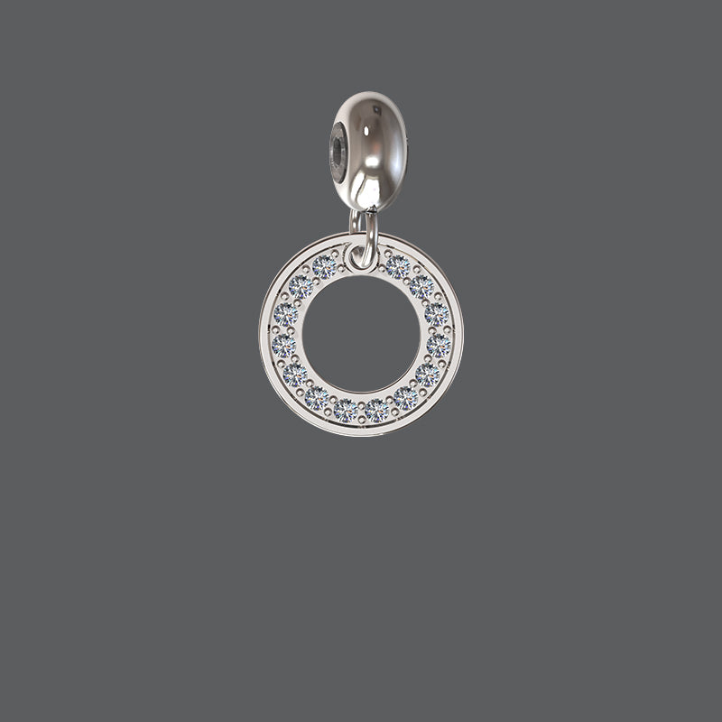 Petite Diamond Cirlce Charm