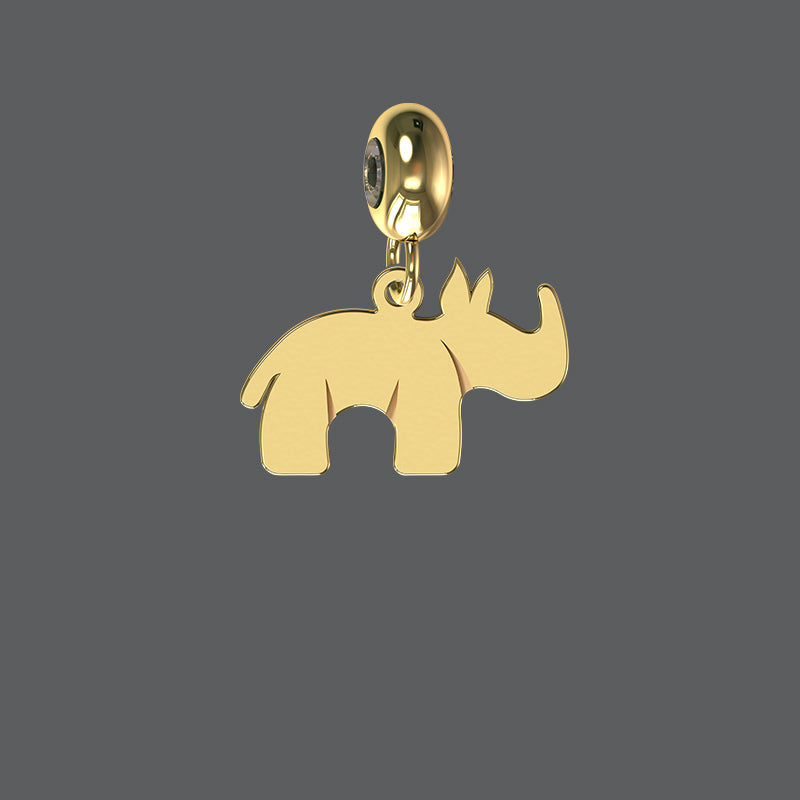 African Rhino Charm