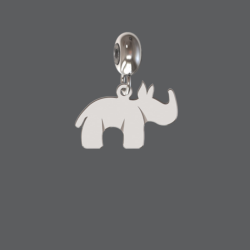 African Rhino Charm