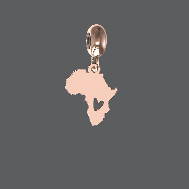Petite Africa Heart Cut-Out Charm