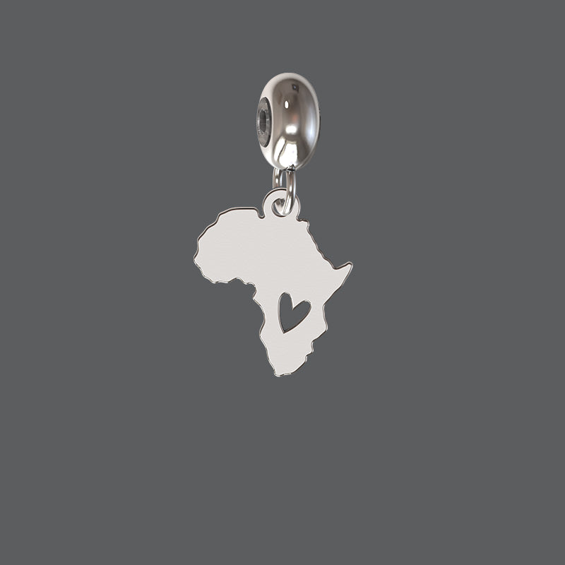Petite Africa Heart Cut-Out Charm
