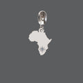 Petite Africa Map Charm with Diamond