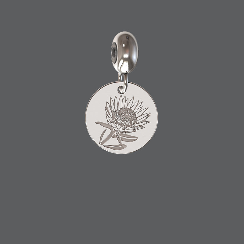 Petite Disc Protea Sketch Charm