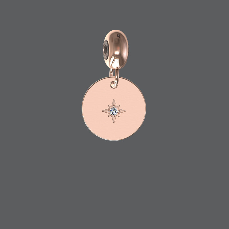 Petite Stardust Diamond Disc Charm