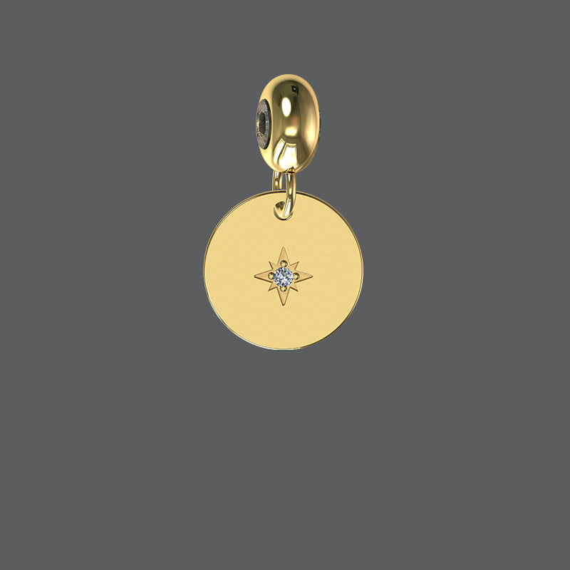 Petite Stardust Diamond Disc Charm