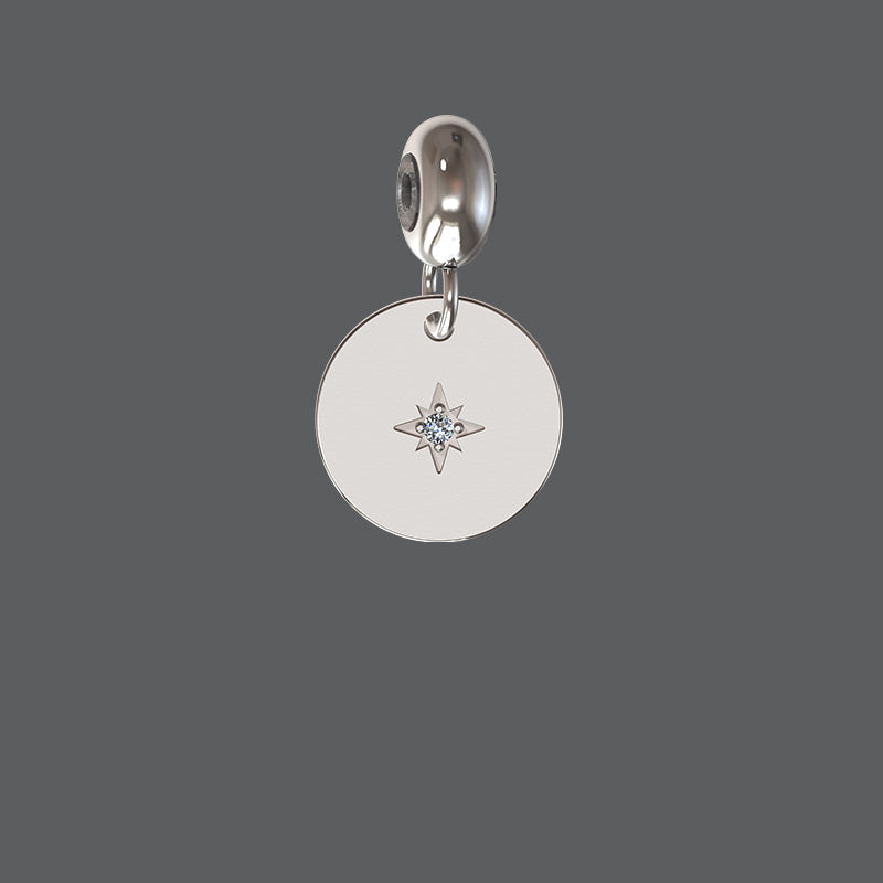 Petite Stardust Diamond Disc Charm