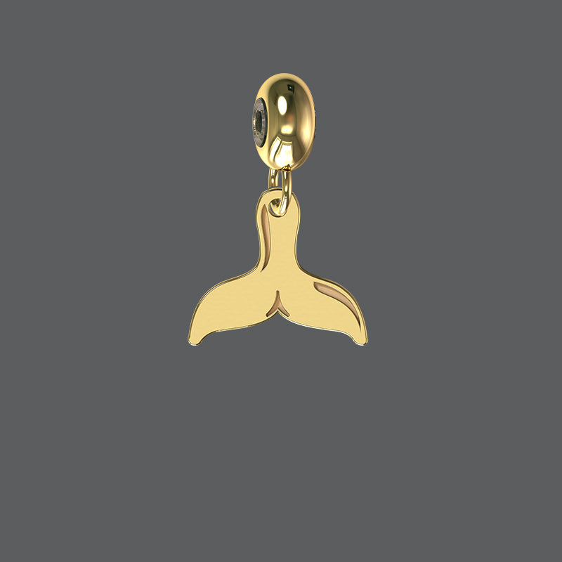 Petite Whale Tail Charm