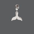 Petite Whale Tail Charm