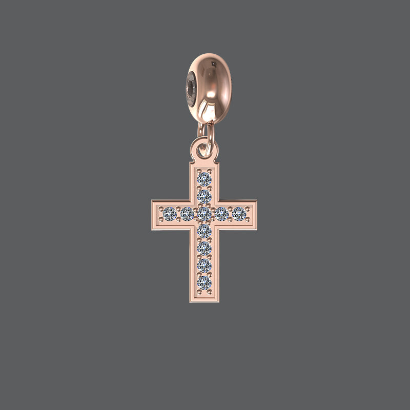 Petite Diamond Cross Charm