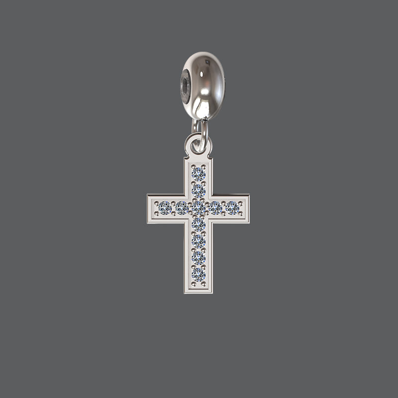 Petite Diamond Cross Charm