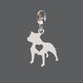 Silver Staffie Charm