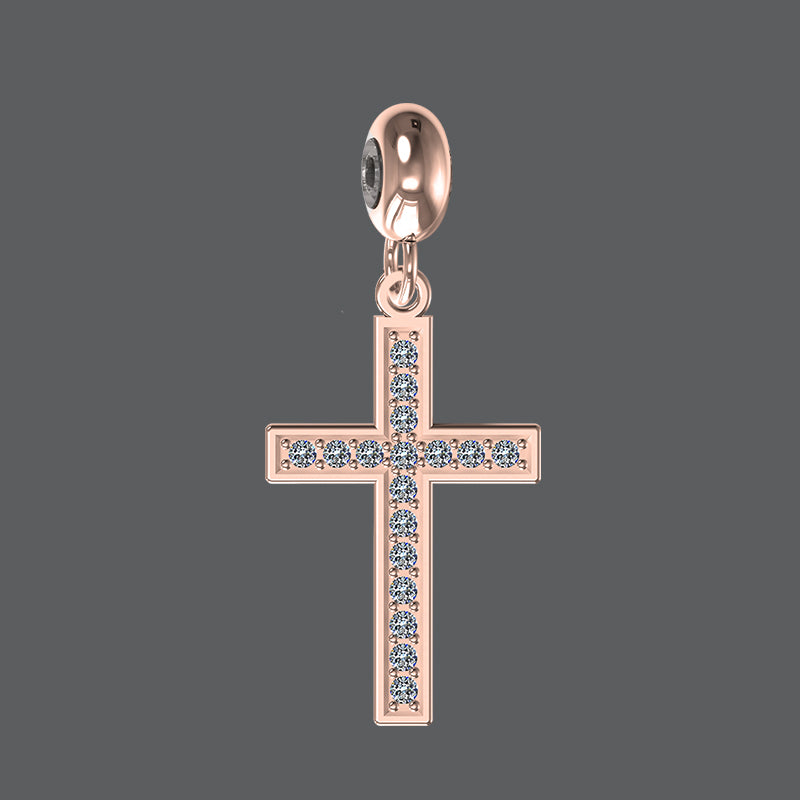 Diamond Cross Charm