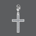Diamond Cross Charm