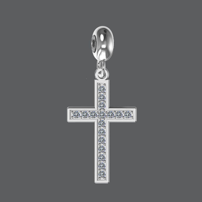Diamond Cross Charm