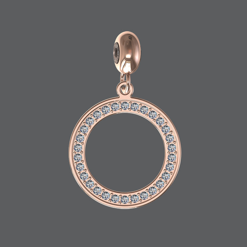 Diamond Circle of Life Charm