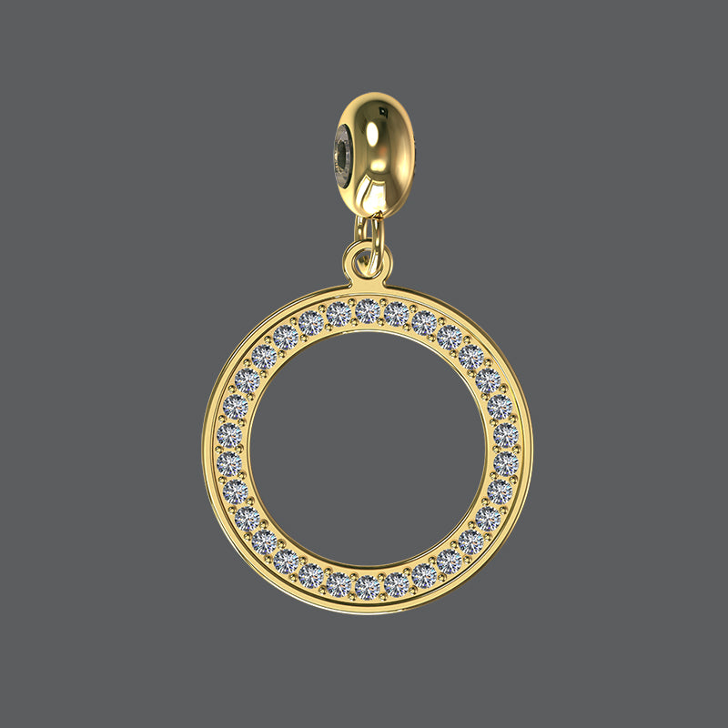 Diamond Circle of Life Charm