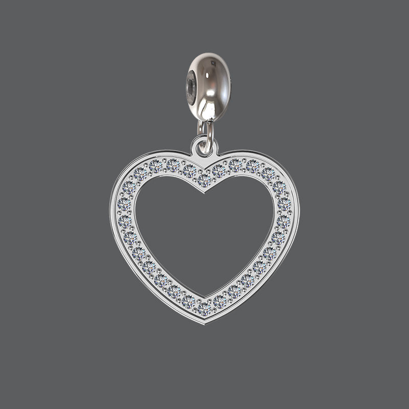 Diamond Heart Charm
