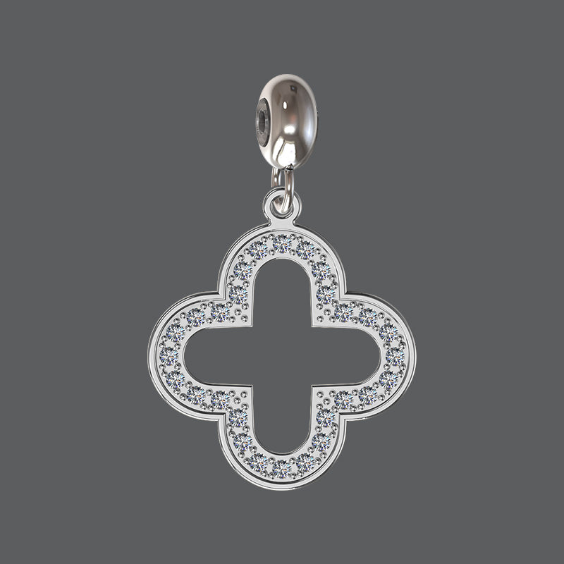 Diamond Clover Charm