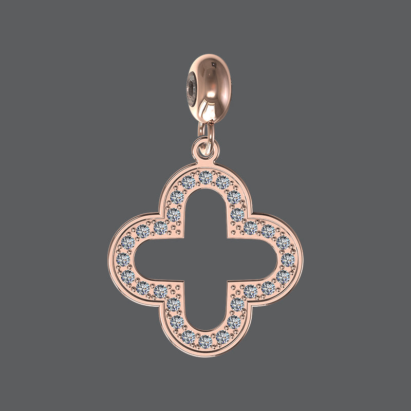 Diamond Clover Charm