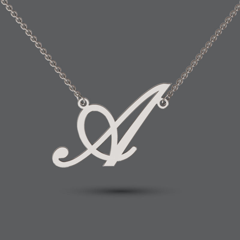 Script Initial Necklace