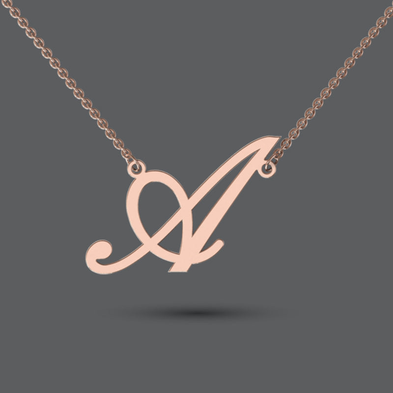 Script Initial Necklace