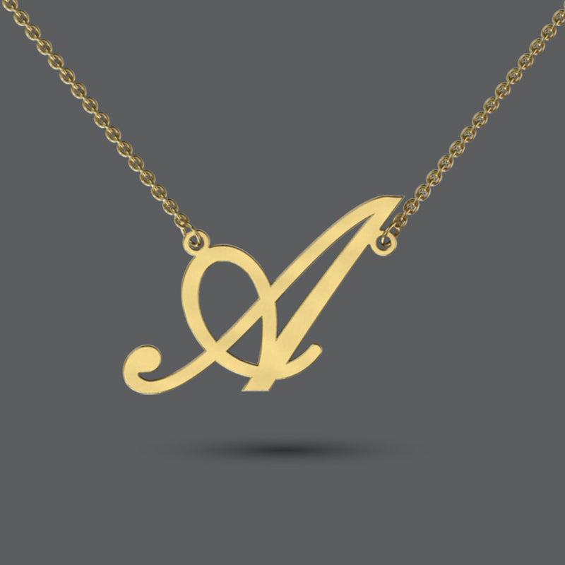 Script Initial Necklace