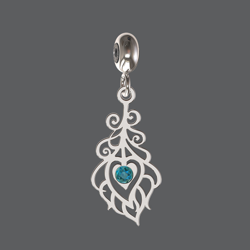 Peacock Feather Charm