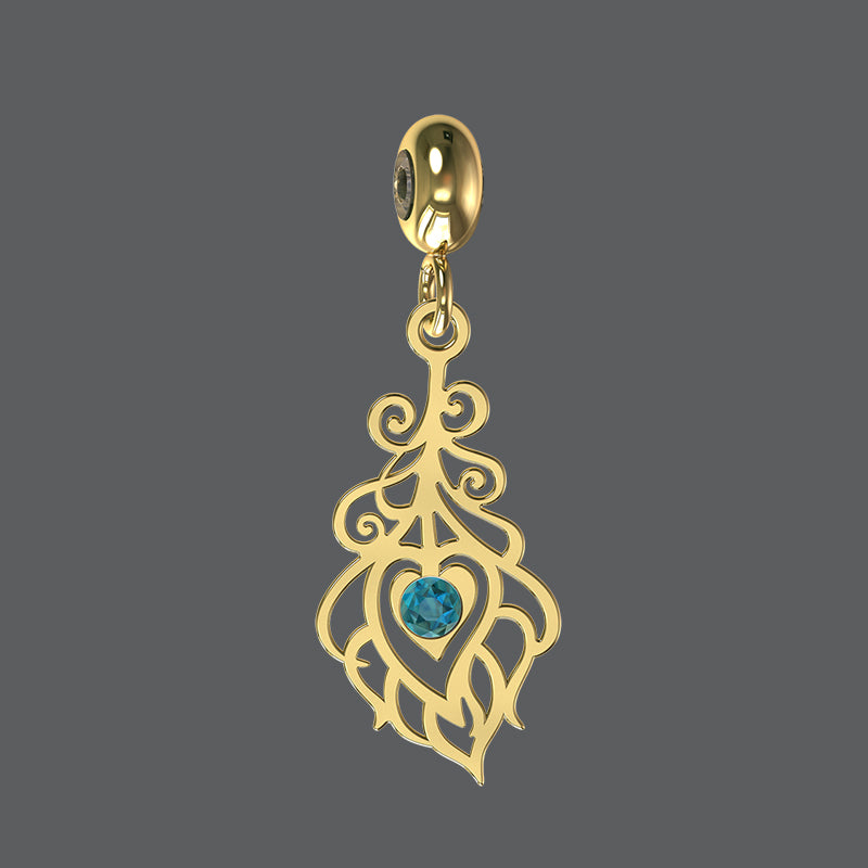 Peacock Feather Charm